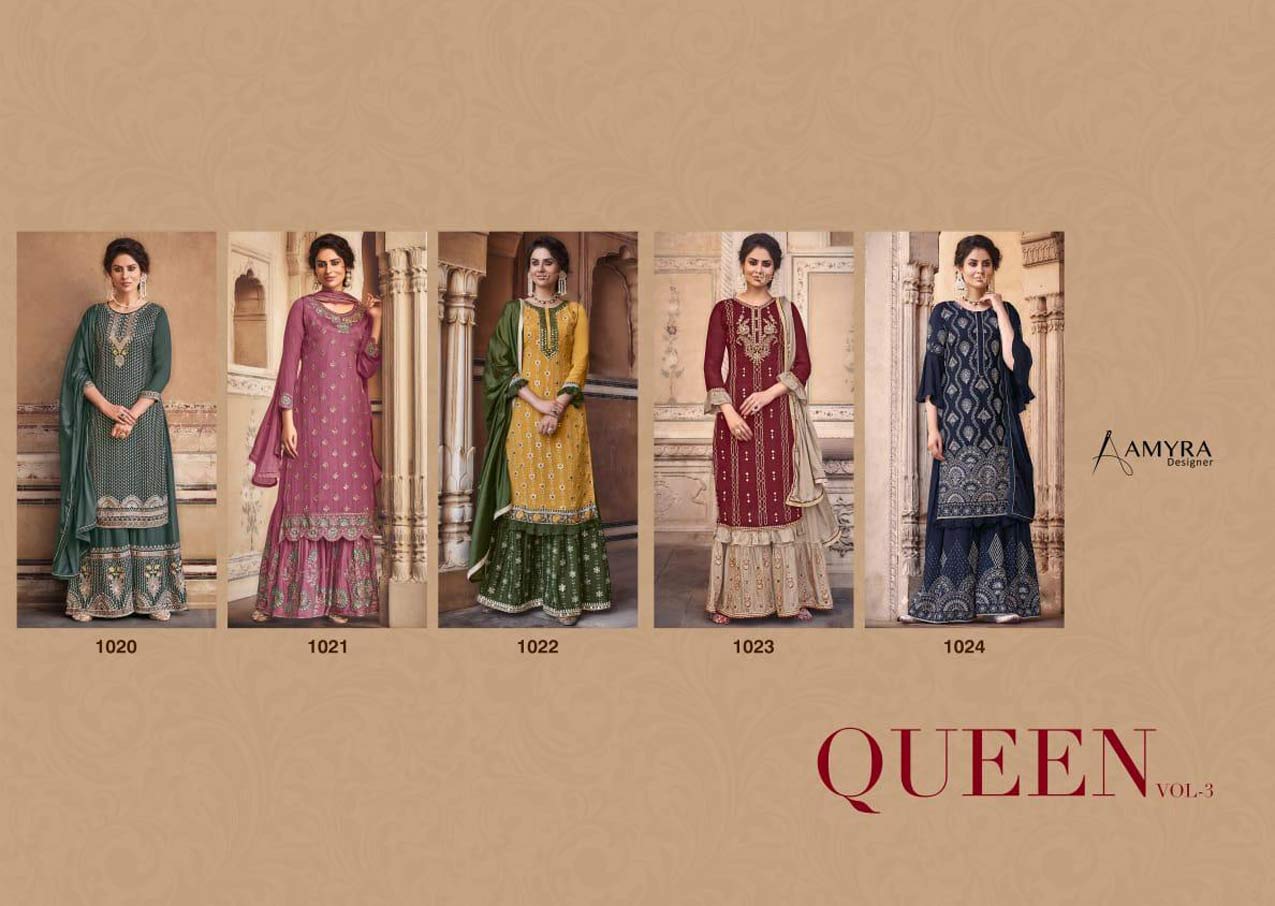 Queen Vol-3 Chinon Bottom Salwar Suits Catalogue Queen Vol-3 Chinon Bottom Salwar Suits Catalogue